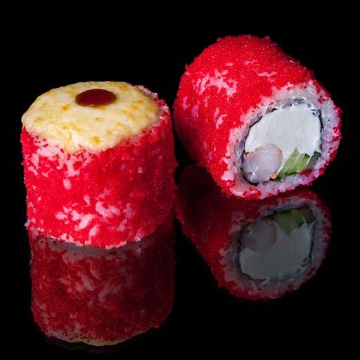 Запечённая калифорния с королевской креветкой