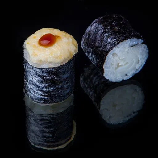 Запеченный мак с кальмаром